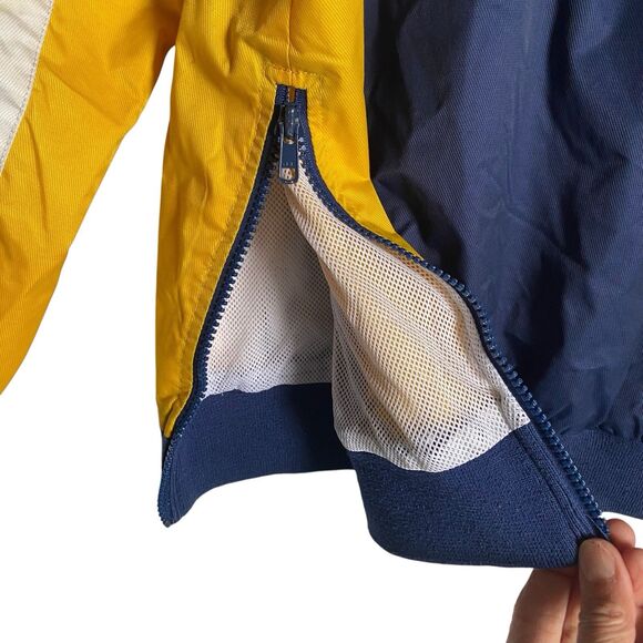 Vintage Spartans Baseball Jacket Windbreaker Mens Size Large Yellow Navy - Picture 7 of 7